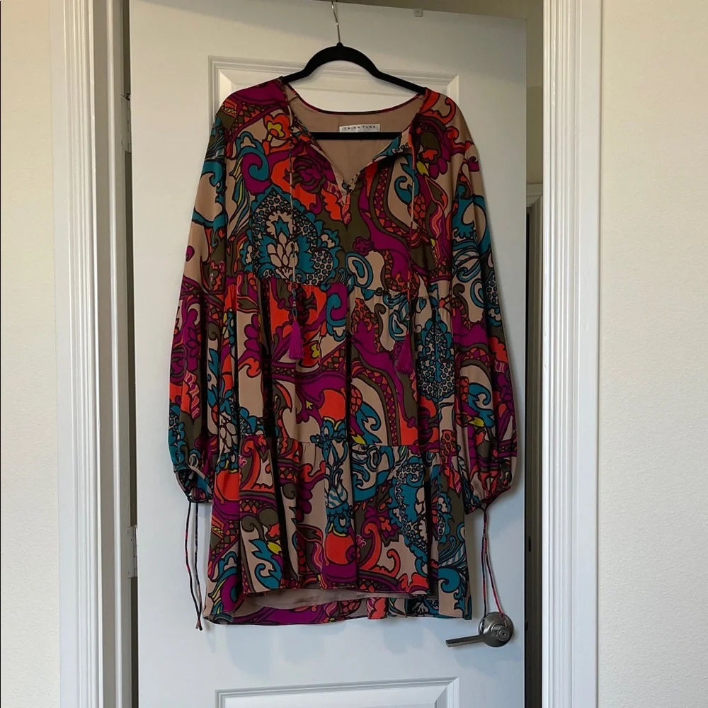 EUC! Trina Turk Vibrant Multicolor Mini Dress, Size XL - Picture 2 of 7